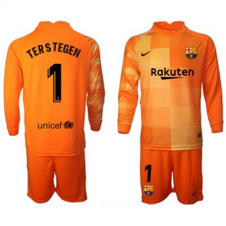 Maillot de Foot Barcelone Gardien Ter Stegen 1 Enfant Domicile 2021-2022 ML